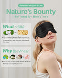 BeeVines masque yeux noir dormez tranquille, confort léger pour toutes les positions.