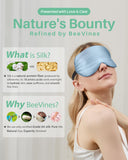 BeeVines masque-yeux-respirant-soie-murier: respirant et hypoallergénique pour peau sensible