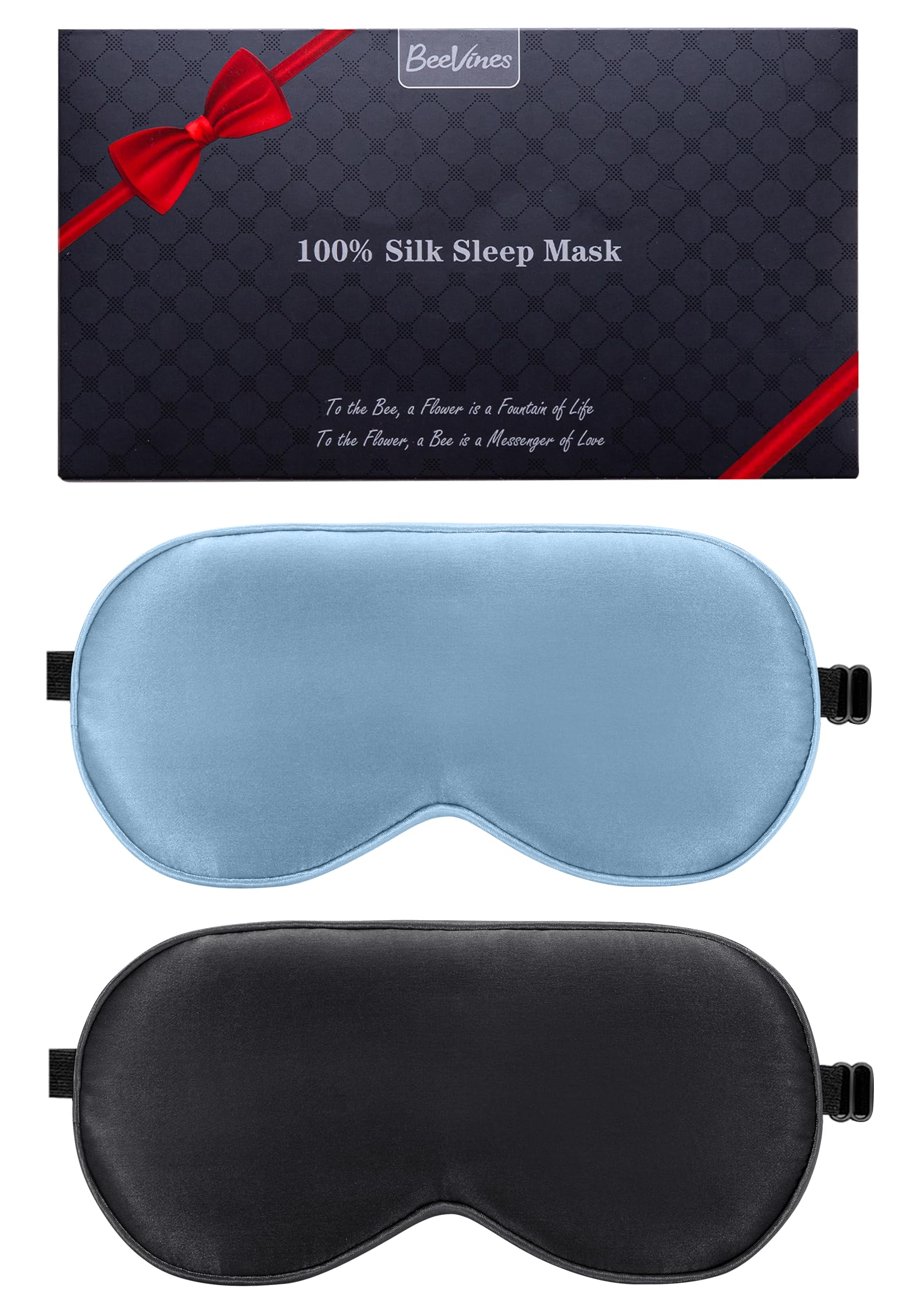 BeeVines masque-yeux-soie-de-murier closeup: douceur luxueuse favorisant un sommeil paisible