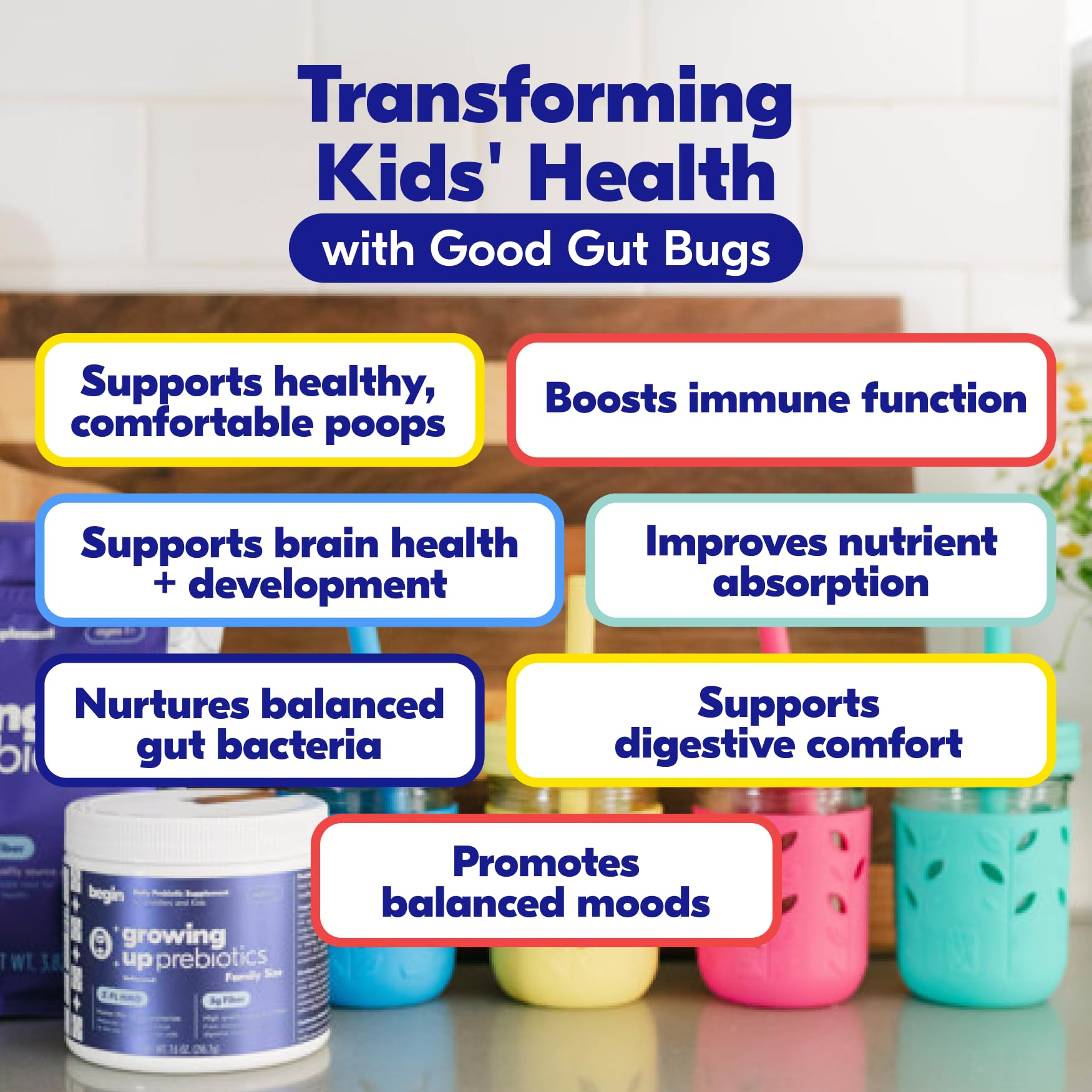 Begin Health Growing Up Prébiotics – ajout dans boisson pour une routine simplifiée