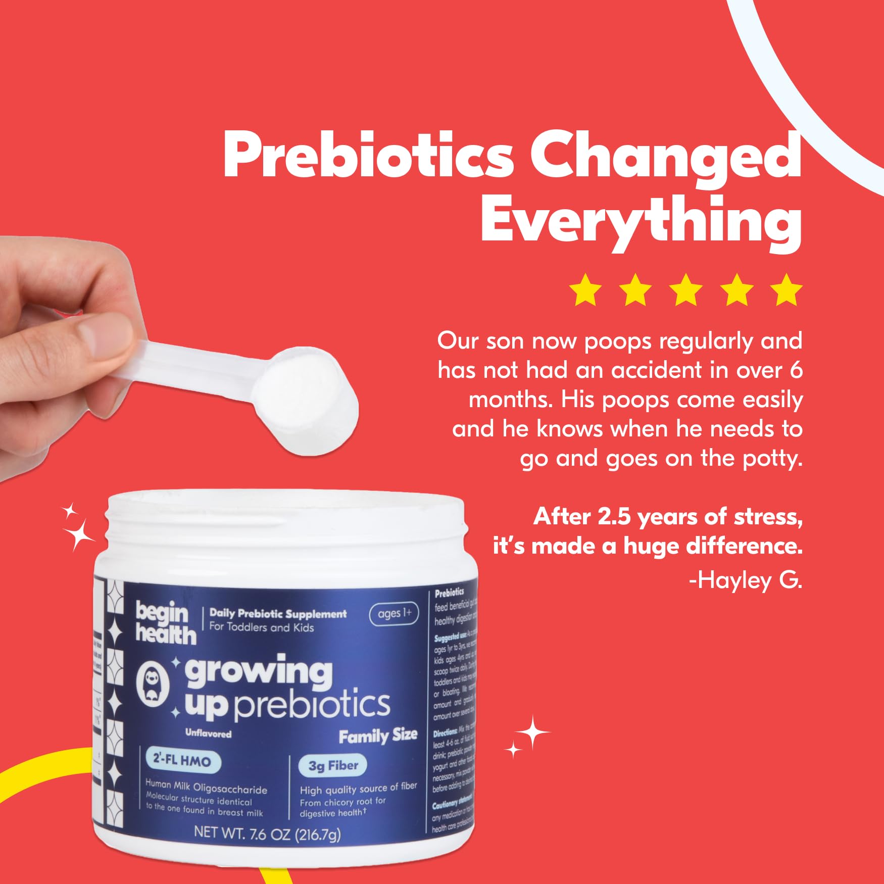Begin Health Growing Up Prébiotics – yaourt ou smoothie enrichi grâce au produit