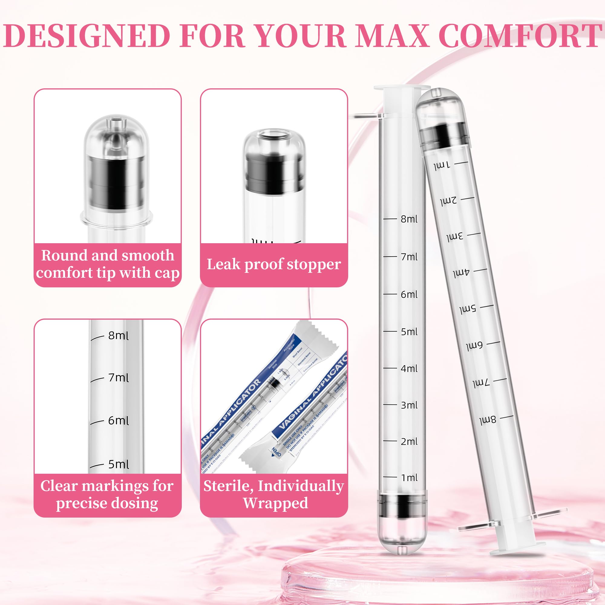 BeHerk applicateur vaginal avec tête arrondie et lisse.