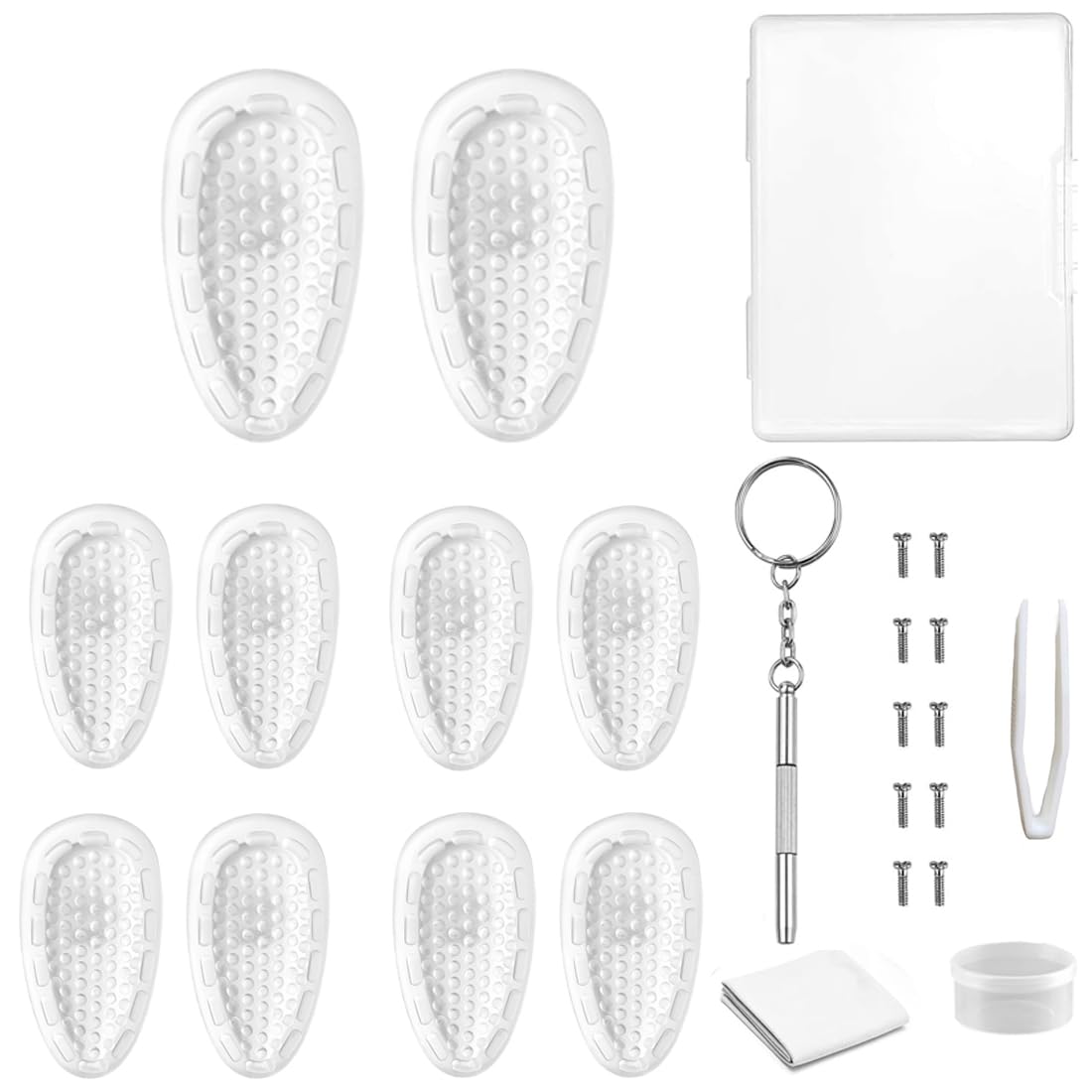 BEHLINE embouts nez lunettes silicone 14mm, confort durable pour le port quotidien.