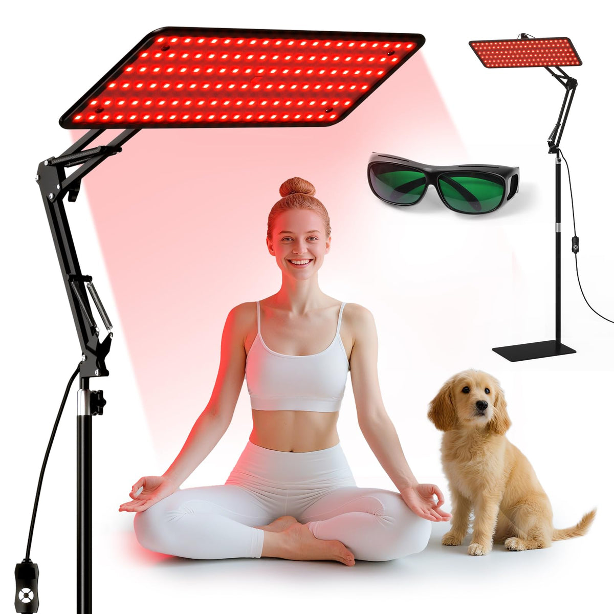 BEICHEN lampe lumière rouge avec panneau lumineux pour visage et corps, facile à utiliser à domicile