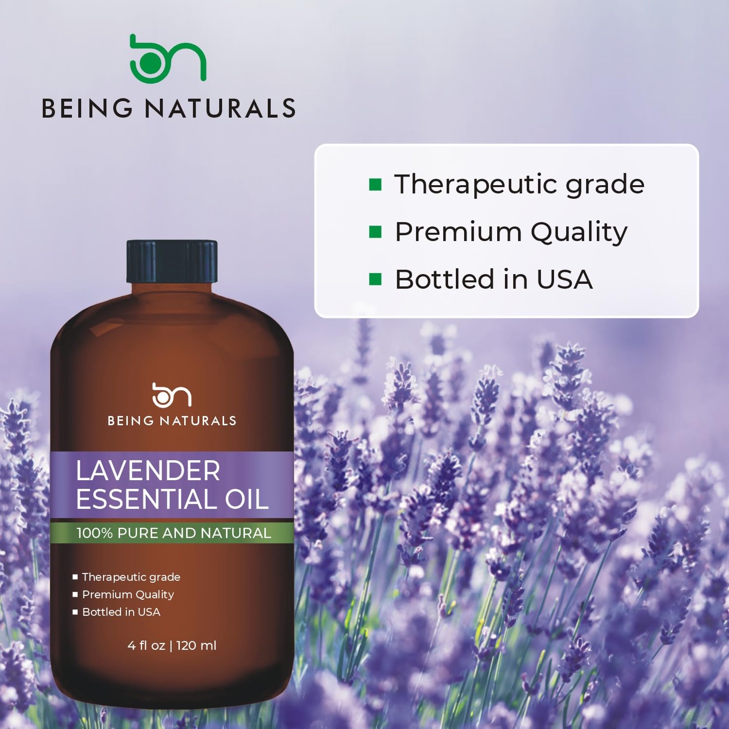 Being Naturals Lavande — arôme relaxant pour rituel spa à domicile