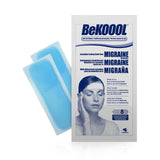 BeKOOOL sur le cou, feuille-gel migraine discrète et apaisante.