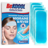 BeKOOOL sur le front, feuille-gel migraine pour fraîcheur ciblée.