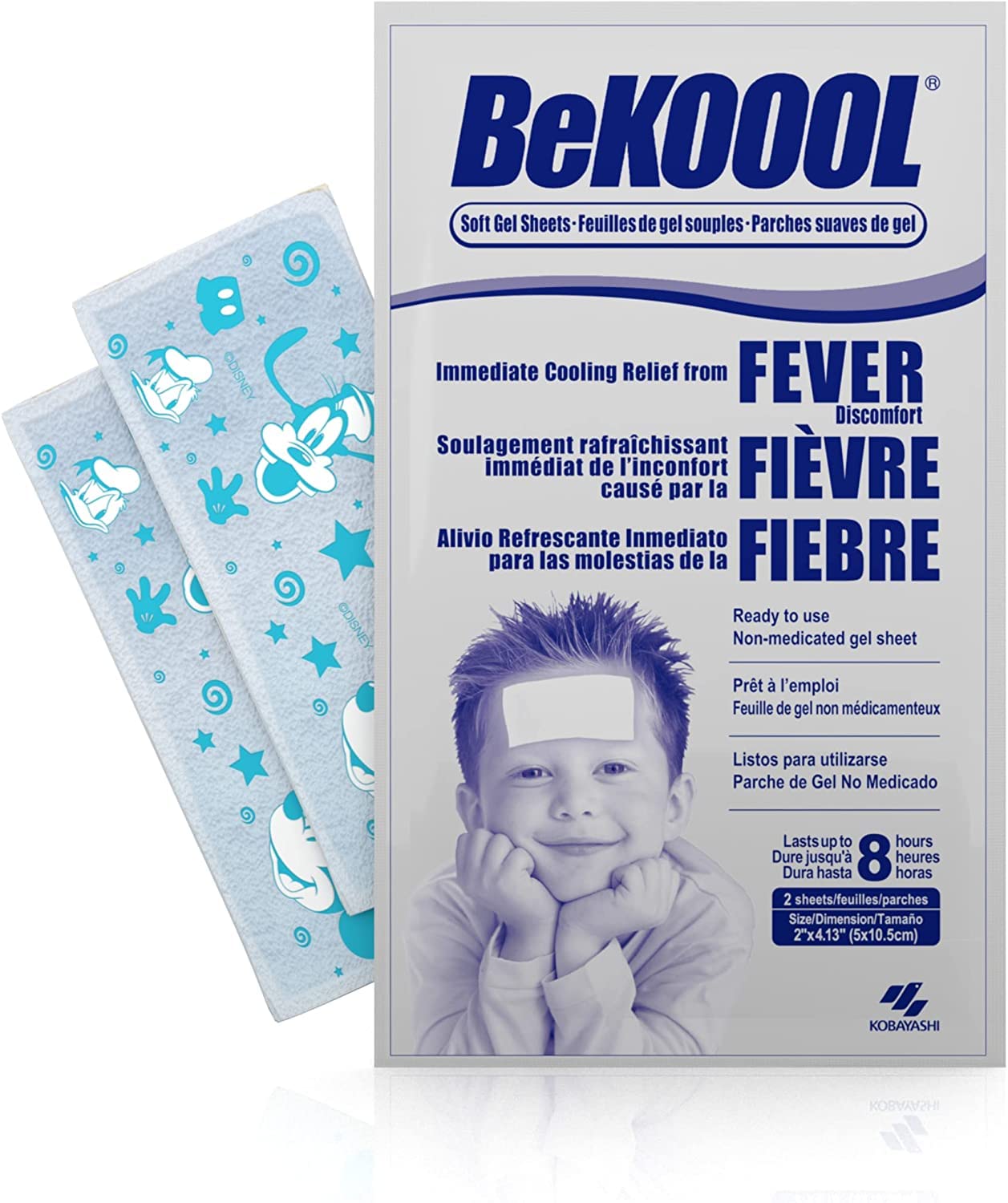 BeKoool application sur le bras, adhérence qui reste en place