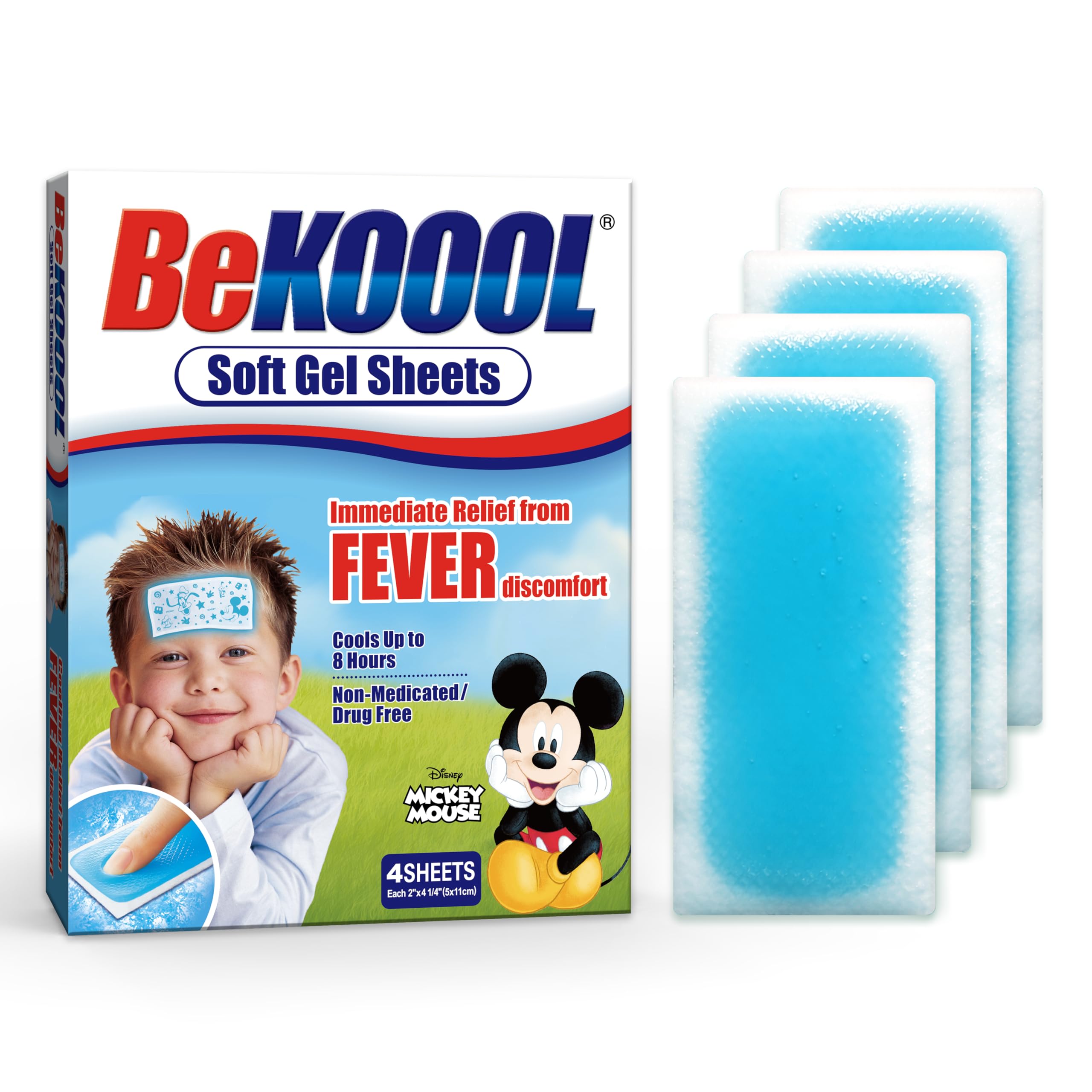 BeKOOOL Kids: application frontale pour soulagement rapide.