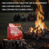Beleon ration urgence fraise blocs, sept portions caloriques pour efforts en montagne.