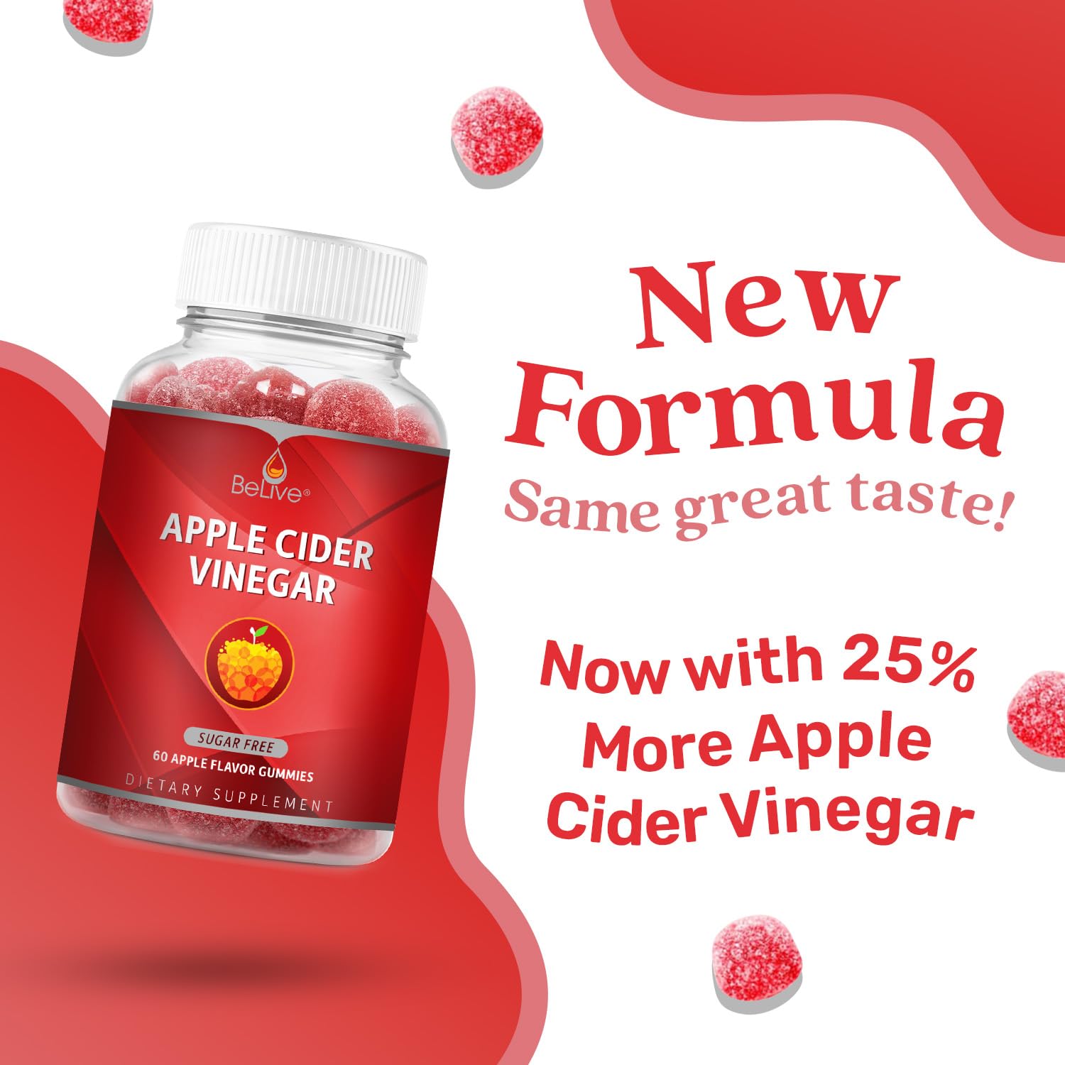 BeLive Gommes Vinaigre de Cidre détox et bien être en une bouchée