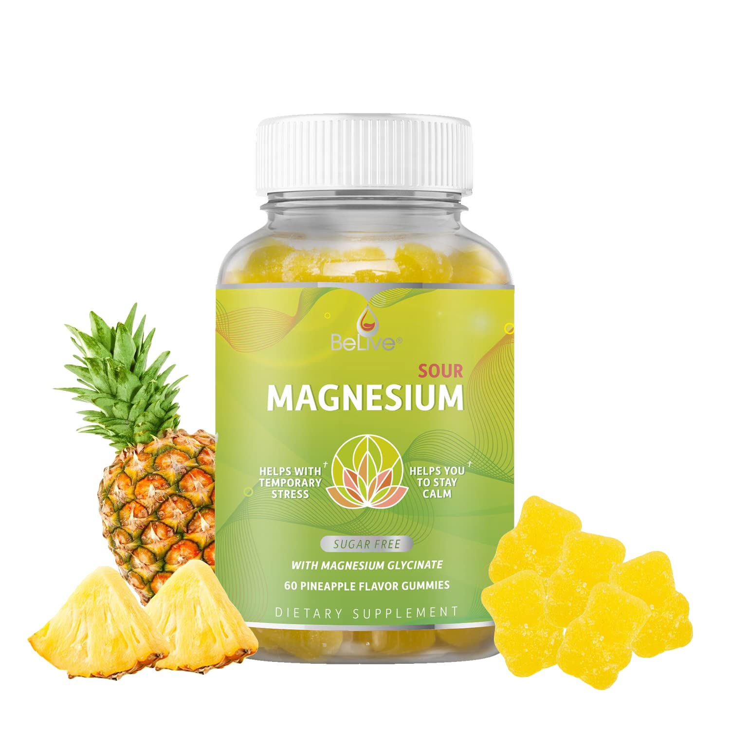 BeLive Magnésium Gommes: emballage et étiquette clairs, achat facile et rapide.