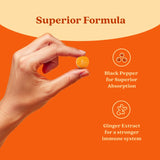 BeLive Turmeric Gummies: enrobage sablé qui limite la fonte des gommes.