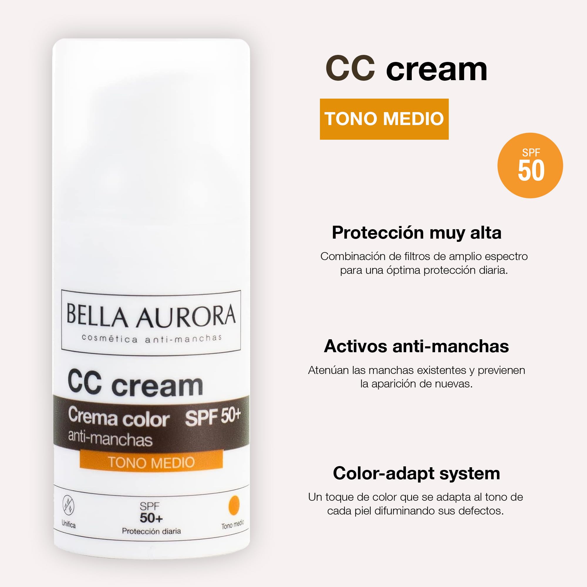 Application facile de Bella Aurora CC Cream au quotidien.