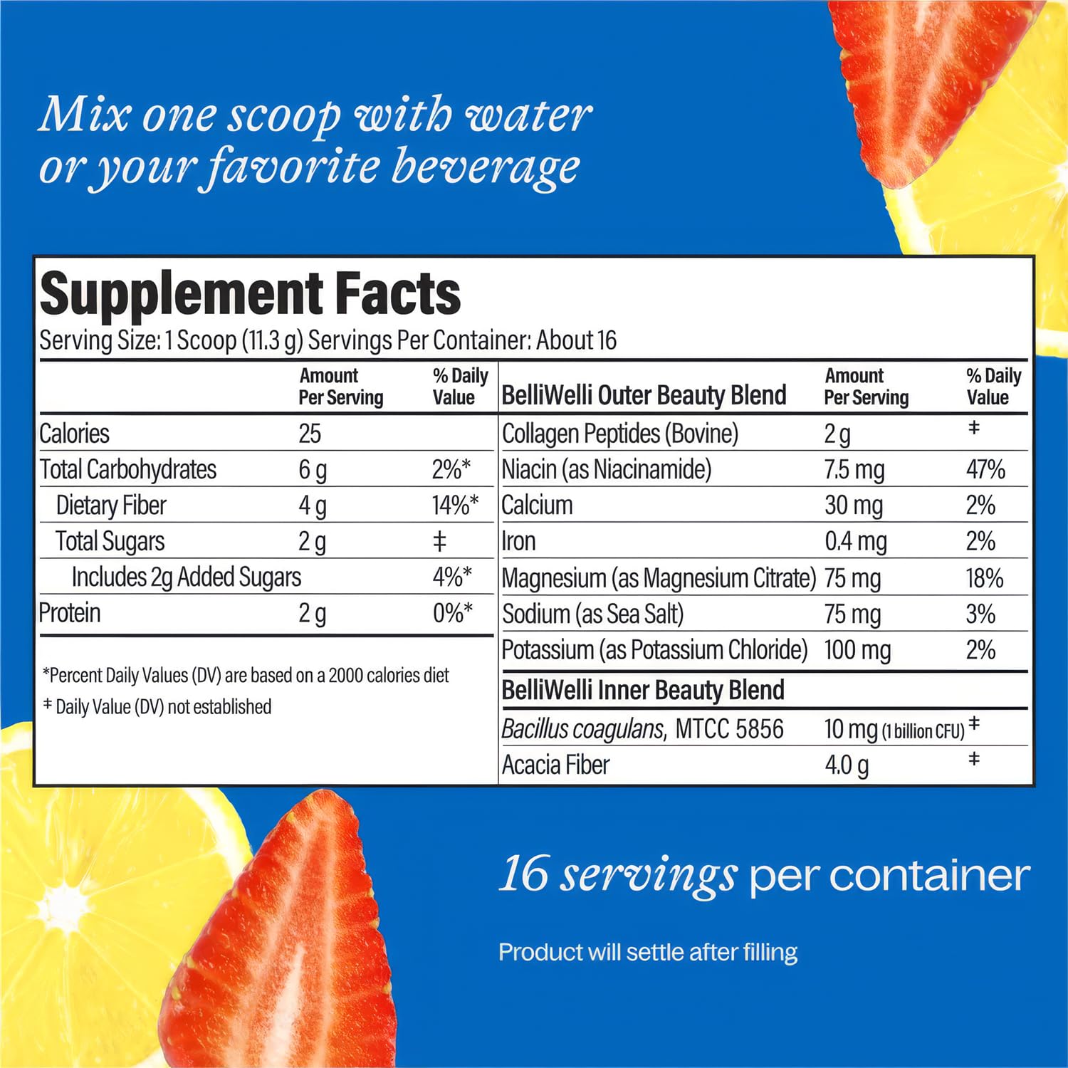 Belli Welli Fibre – saveur Fraise-Citronnade agréable à consommer.