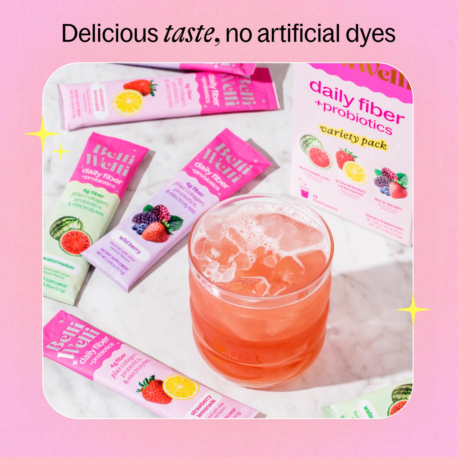 Sachets Belli Welli intégrés à la routine quotidienne pour une digestion équilibrée.