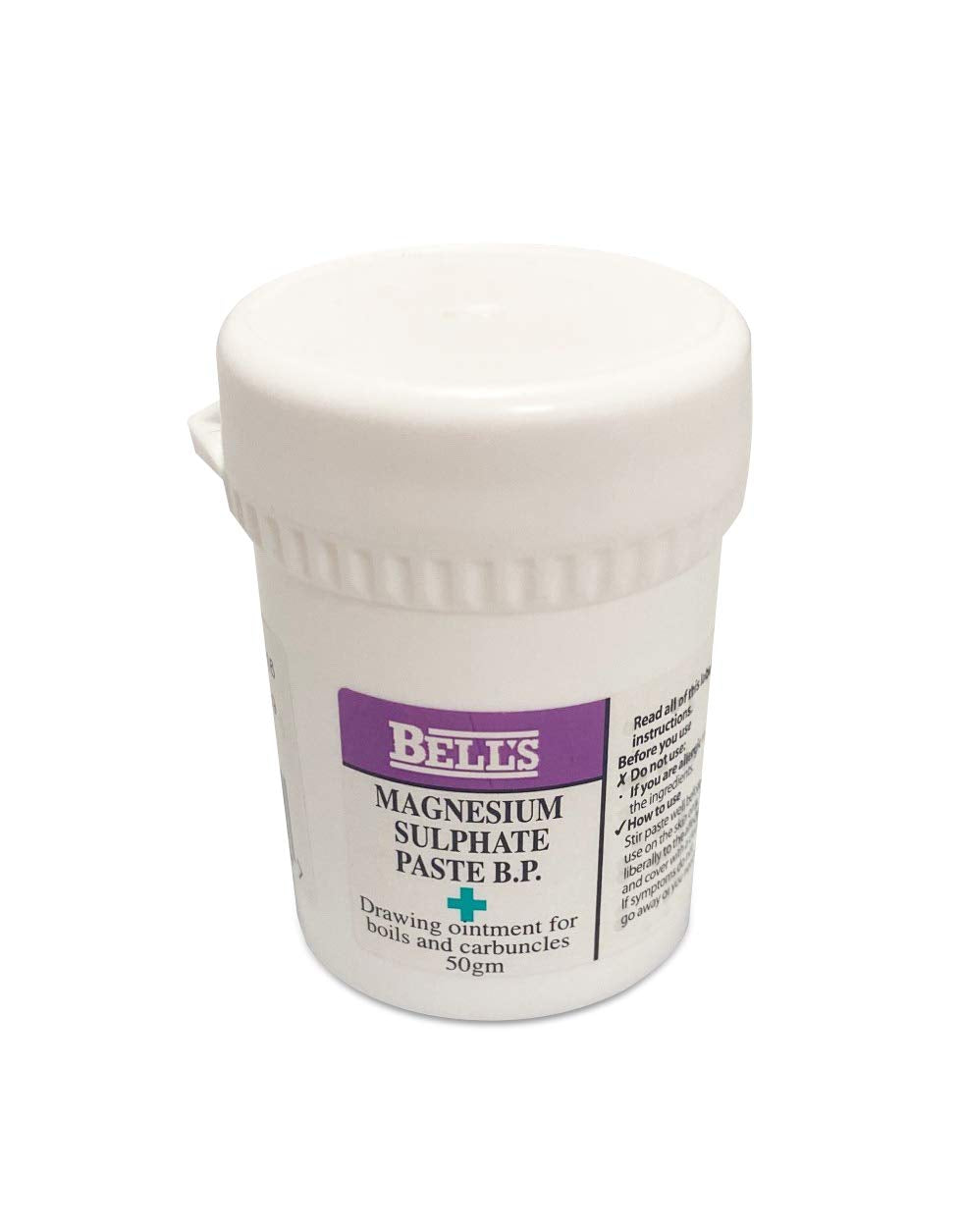 BELL'S Pâte sulfate magnésium pour application cutanée, potentiel apaisant.