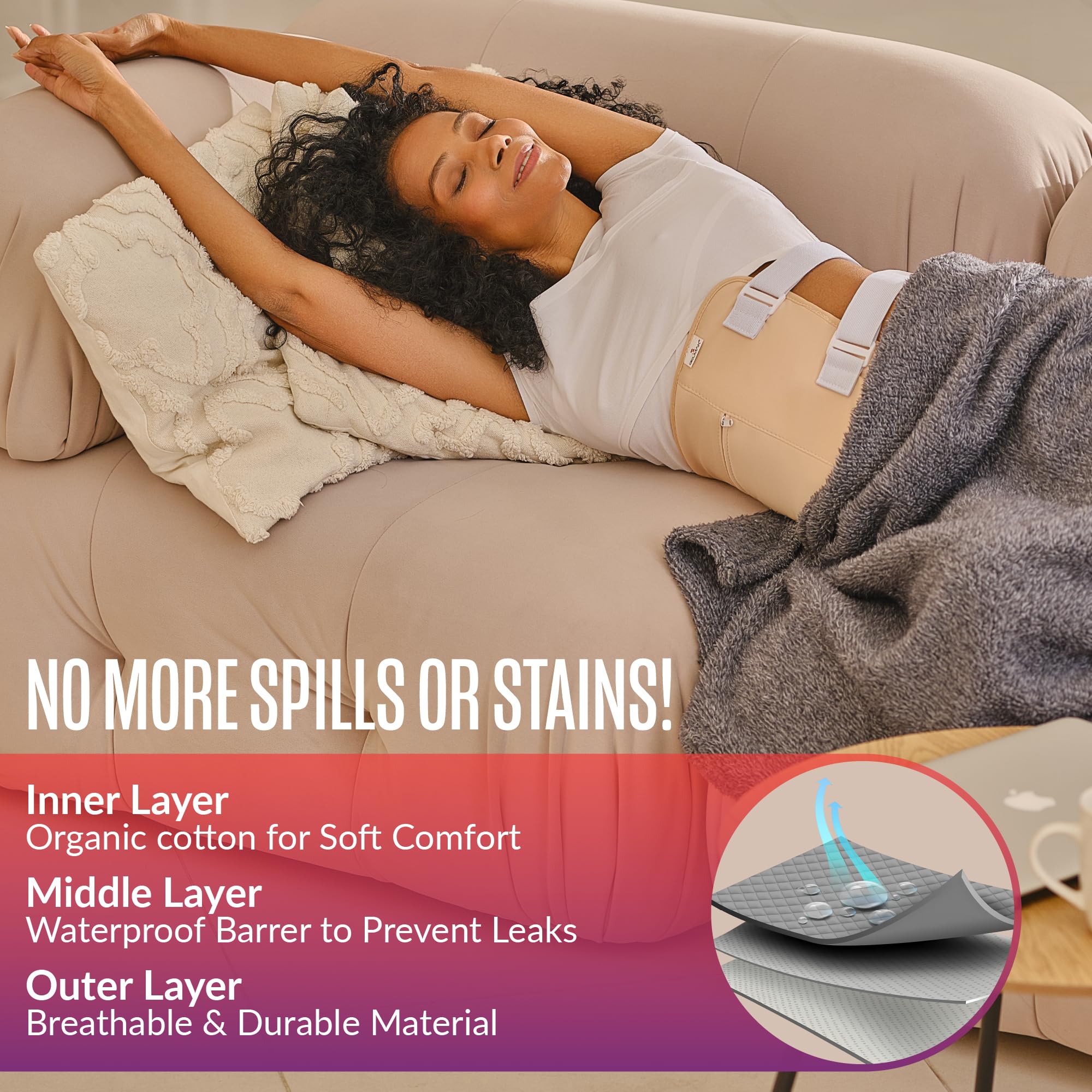 BELMAK Pack Castor Oil Wrap : chaleur micro-ondes réutilisable pour sessions à domicile