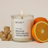 Below 60 Bougie orange-gingembre pour une ambiance énergisante.