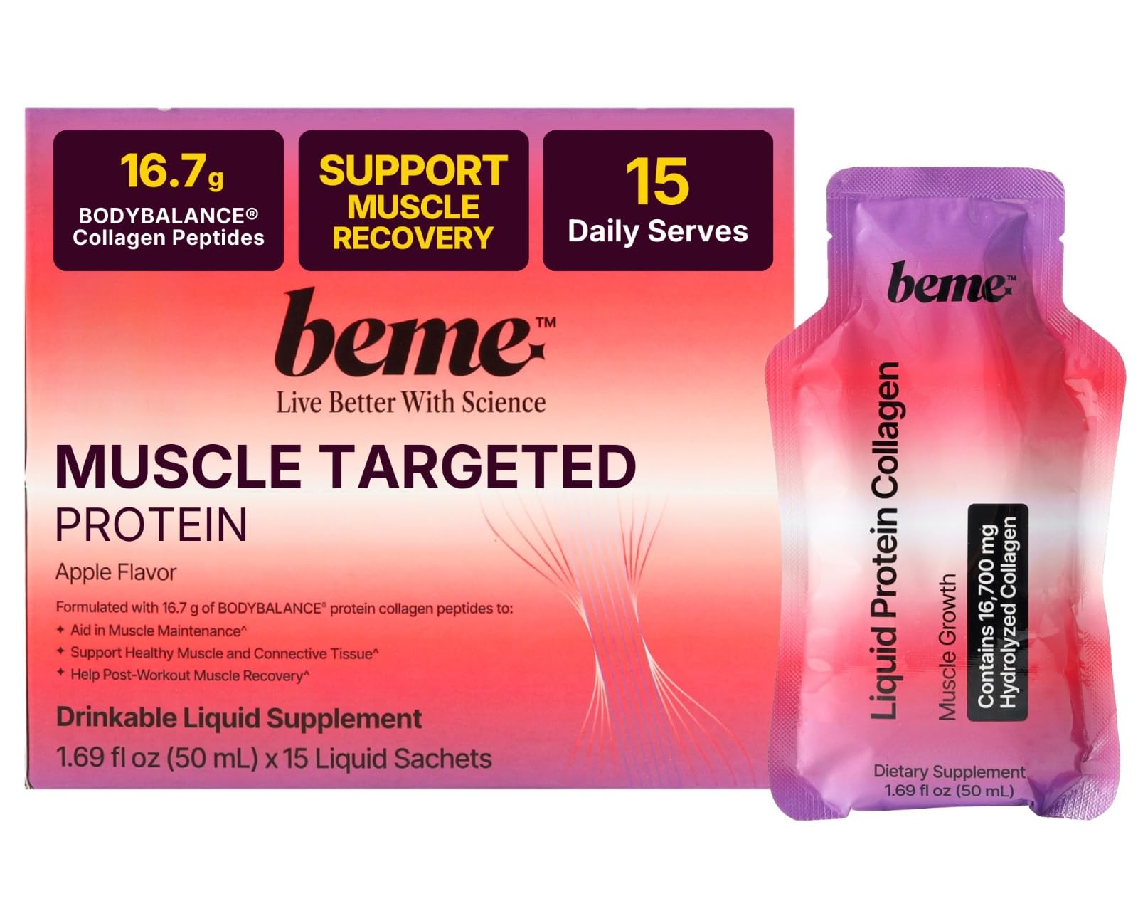 BeMe Shot Protéine Liquide brique pomme : format pratique pour une nutrition rapide avant l’entraînement