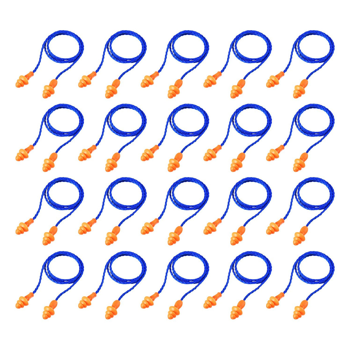 Bememo bouchons d'oreille cordés bleu-orange, premier plan pour dormir plus calmement.