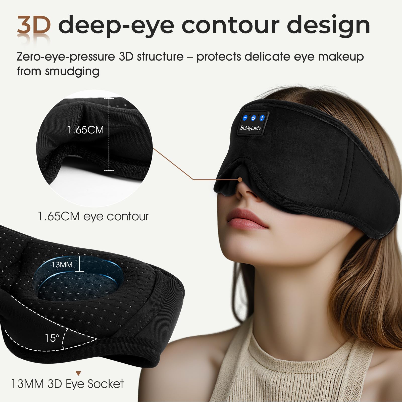 BeMyLady ecouteurs-bluetooth-dormir : écoute discrète sans fils gênants.