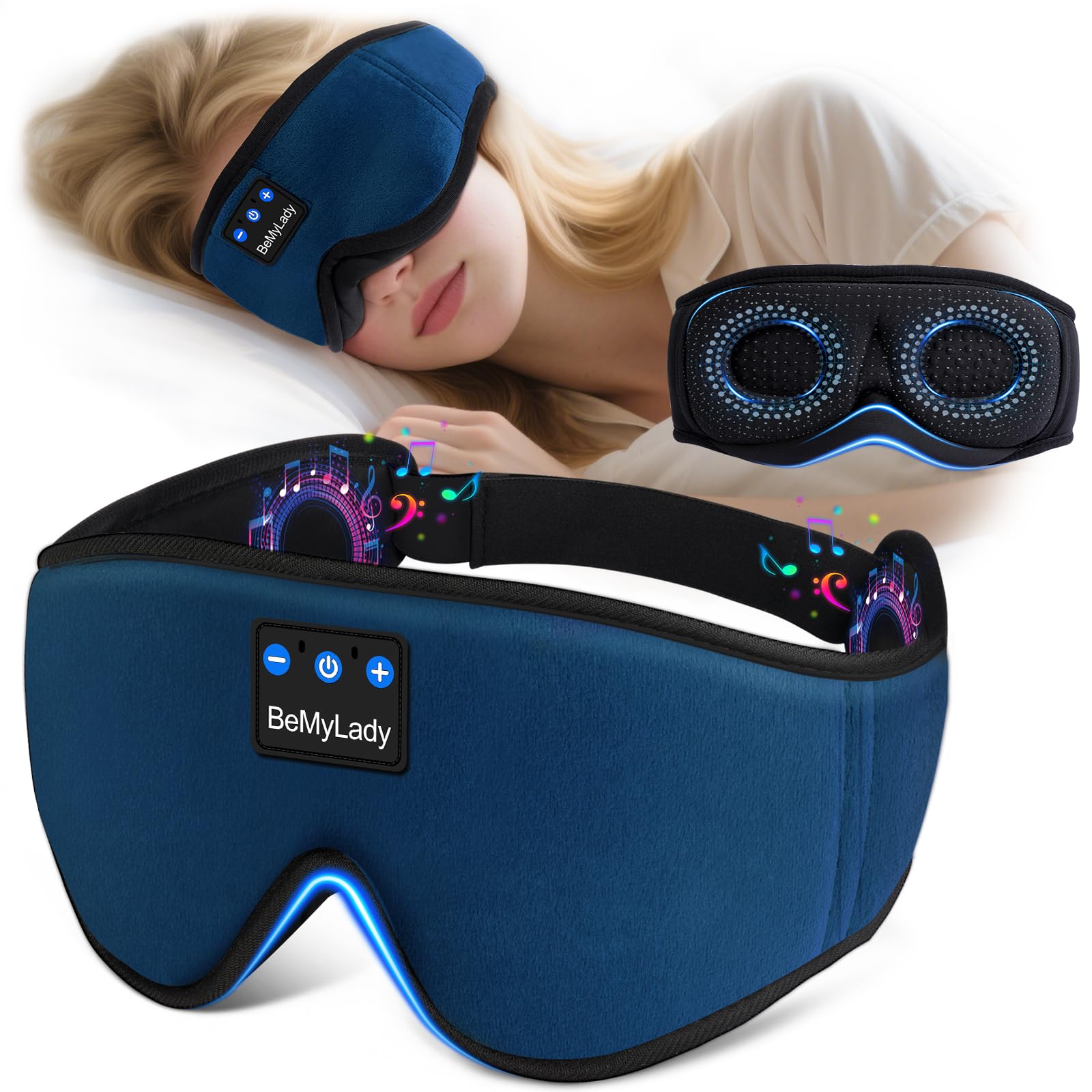 BeMyLady masque-oreilles Bluetooth: obscurité complète et confort en voyage.