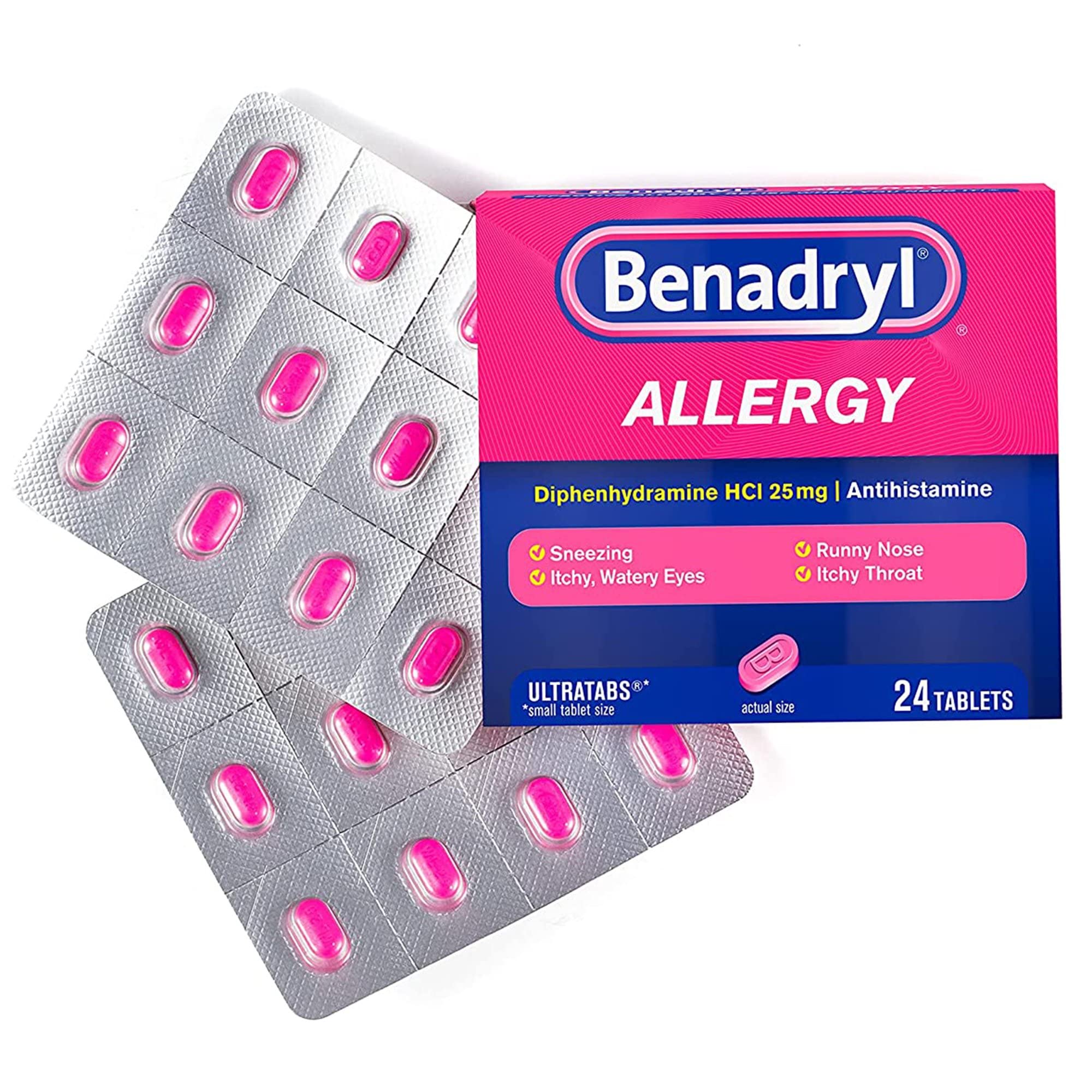 Benadryl 20201 Ultratabs – boîte pratique pour usage quotidien et voyage