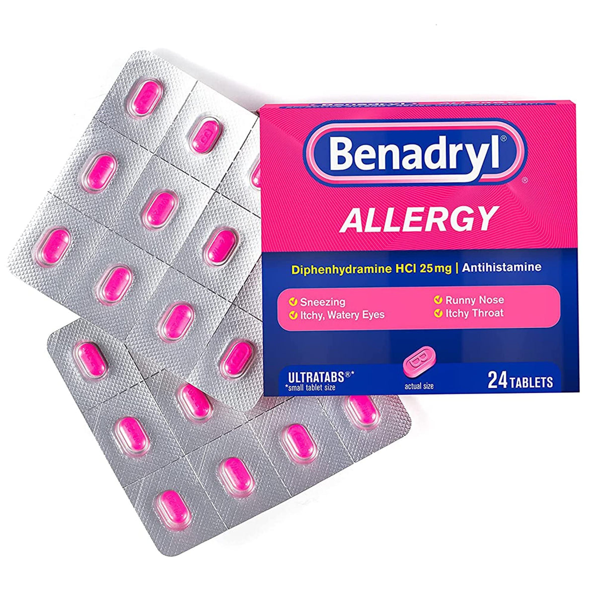 Benadryl 20201 Ultratabs – boîte pratique pour usage quotidien et voyage
