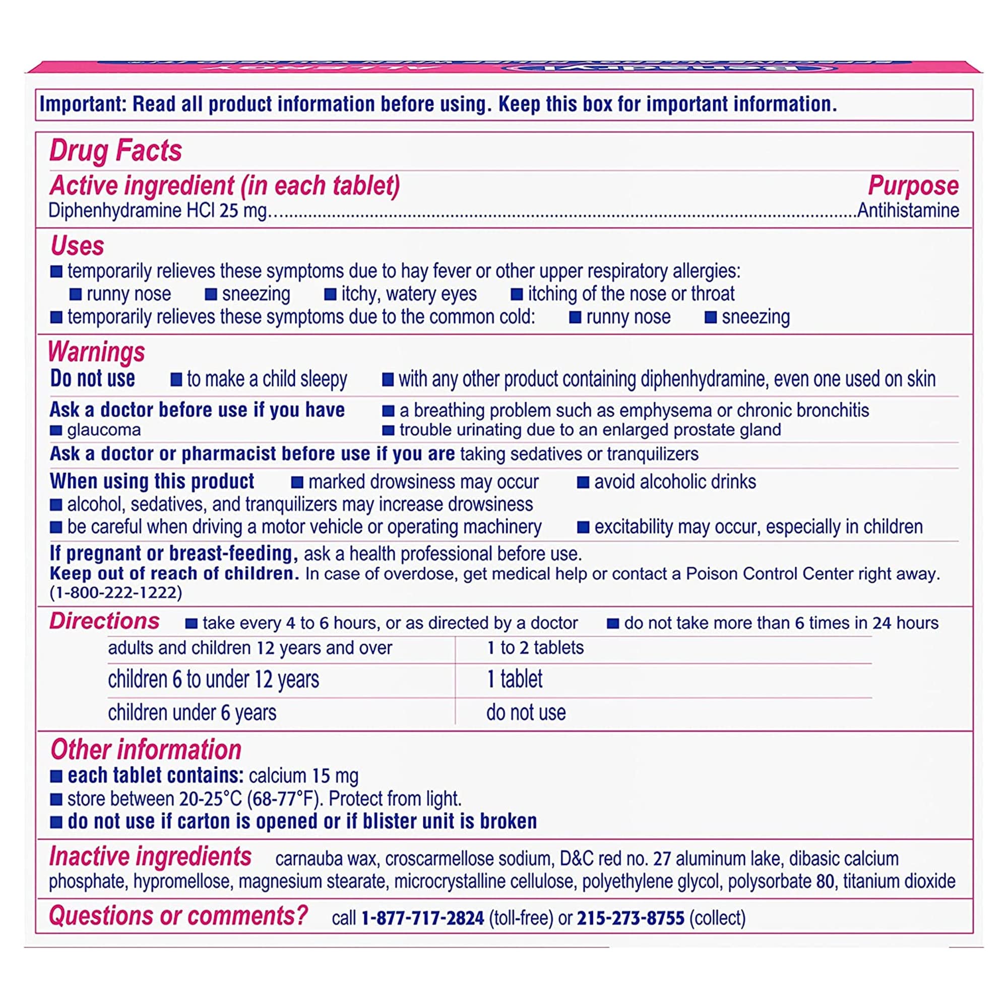 Notice Benadryl Ultratabs affichée avec conseils simples