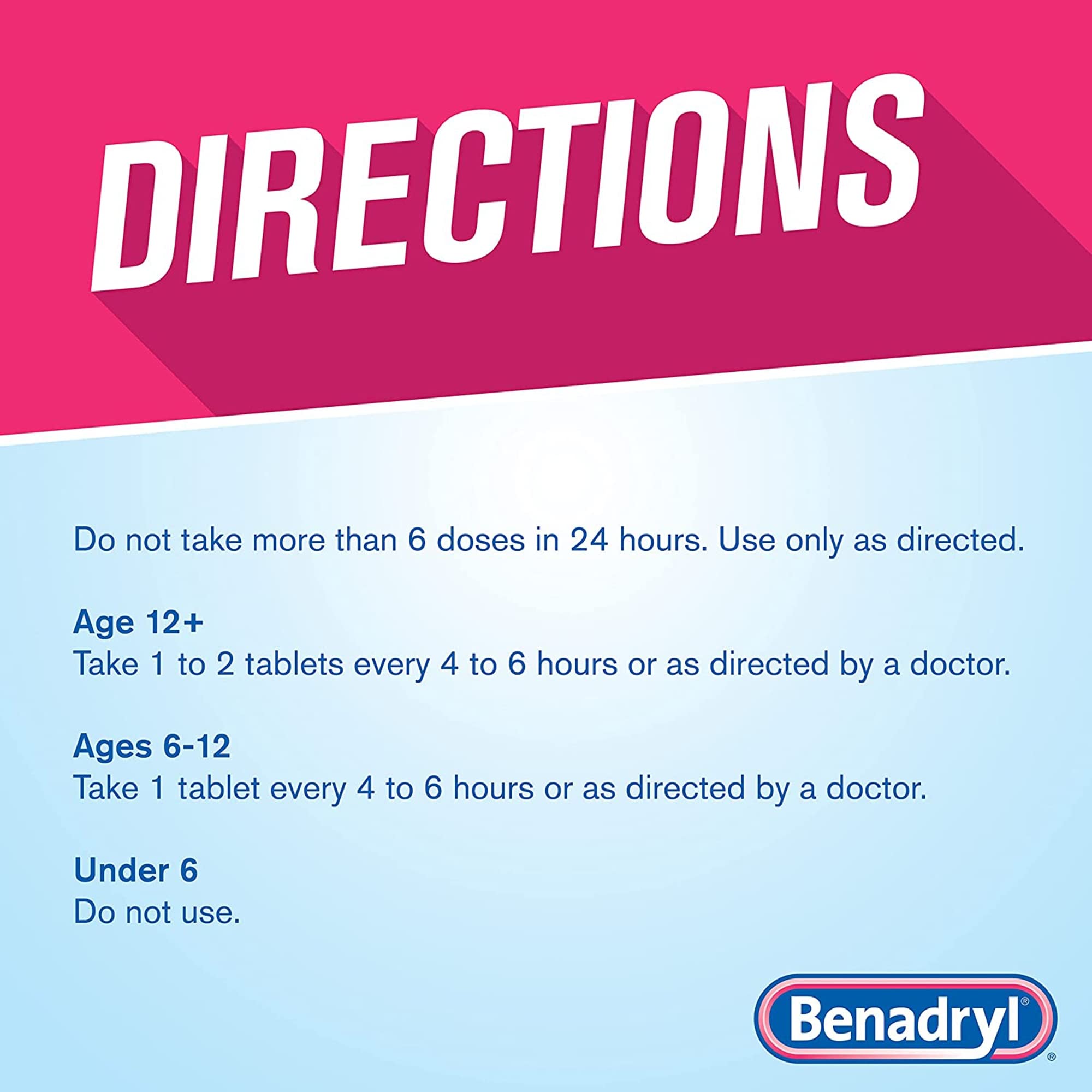 Boîte Benadryl Ultratabs prête à transporter en sac