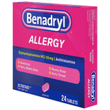 Étiquette Benadryl Ultratabs sur emballage lisible