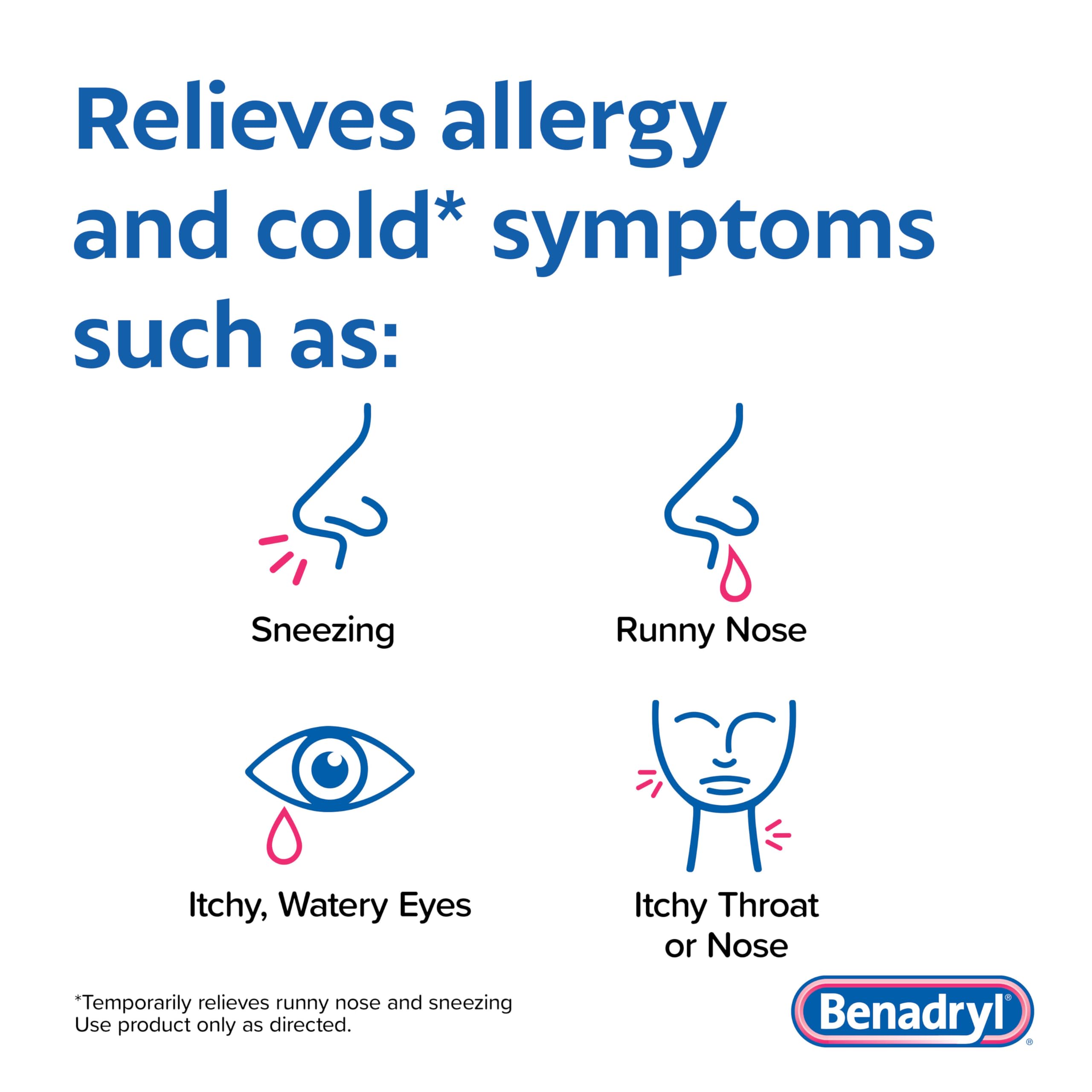 Comprimés oval enrobés Benadryl Ultratabs 25 mg, faciles à prendre.