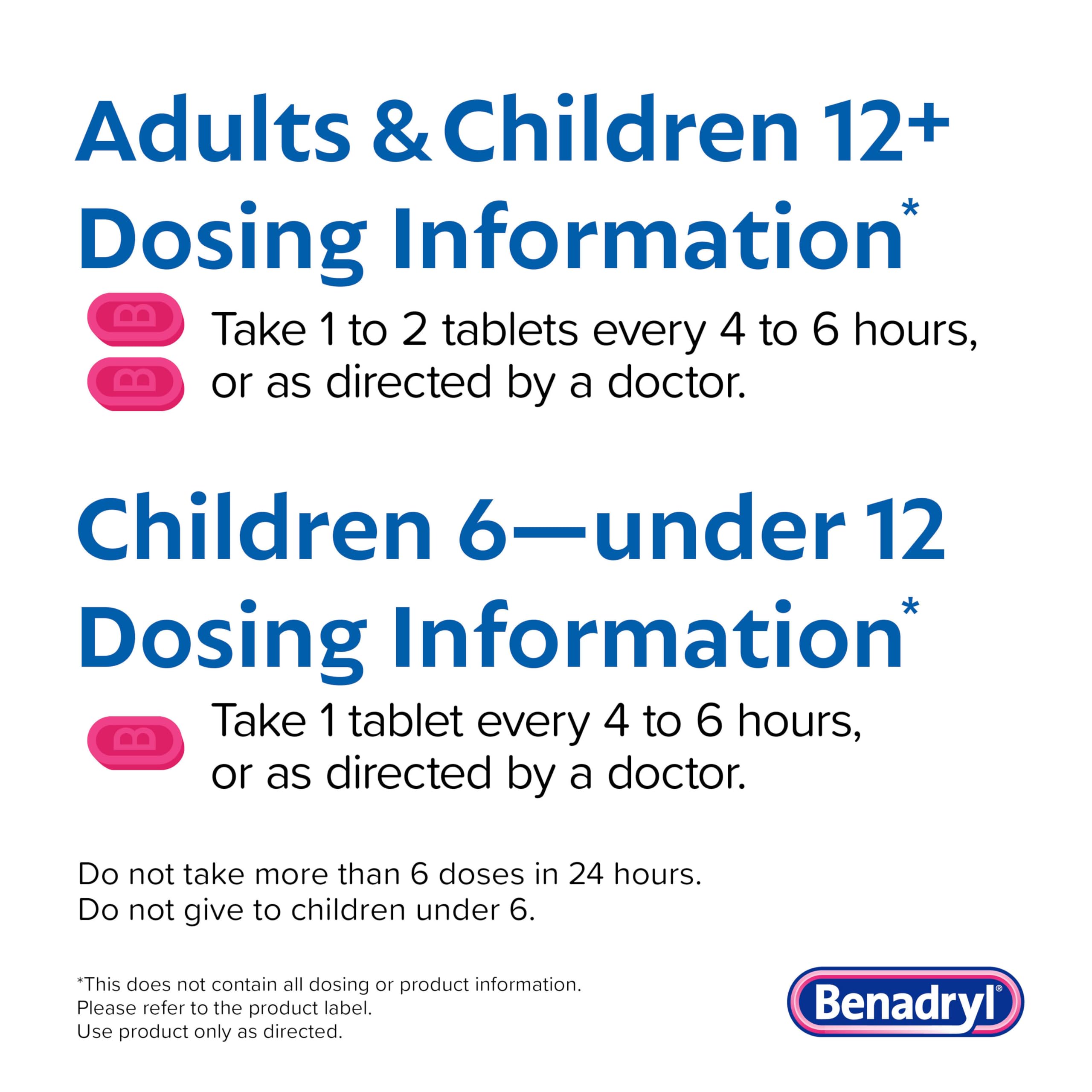 Soulagement possible des symptômes allergiques et du rhume avec Benadryl Ultratabs.