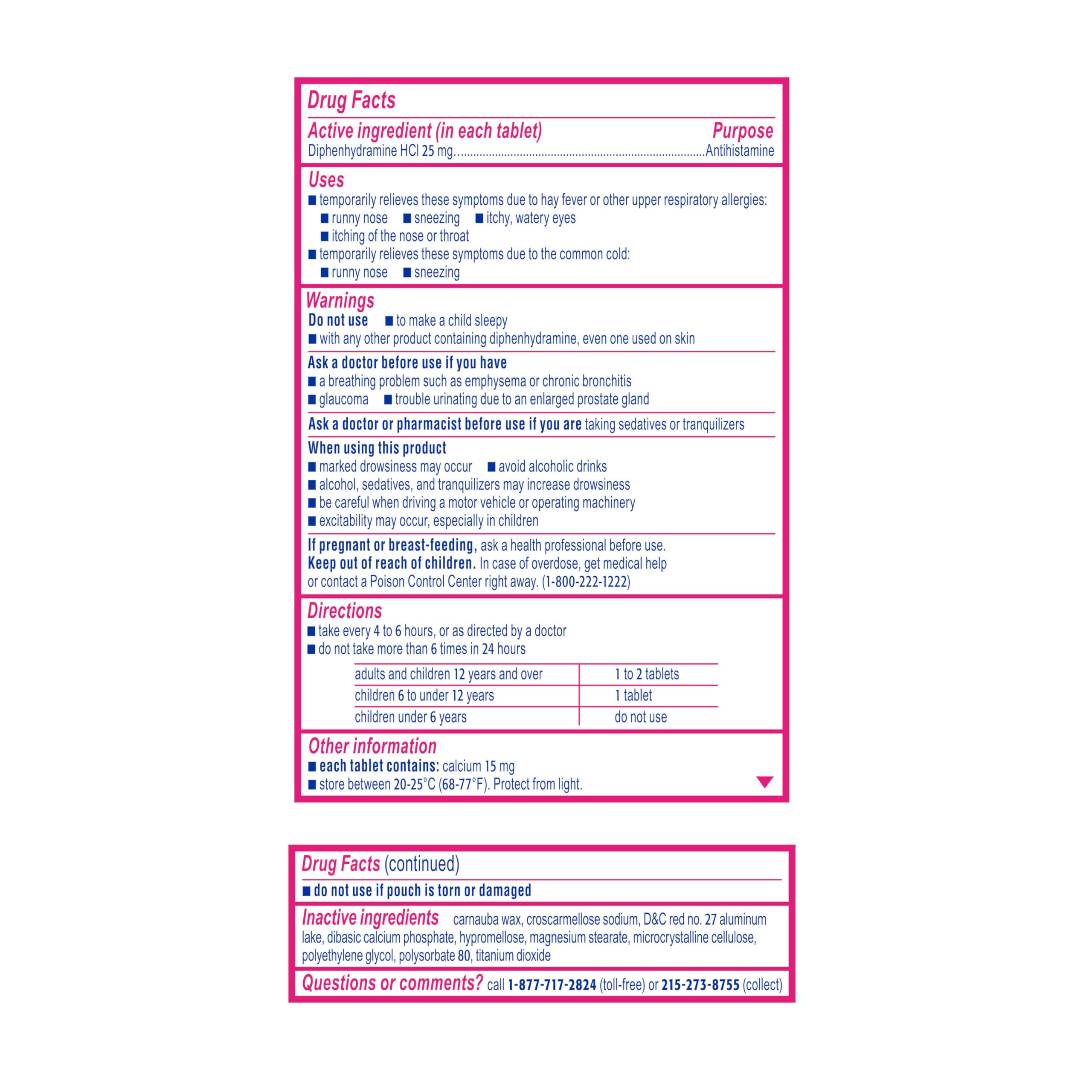 Benadryl Ultratabs, solution pratique pour allergies saisonnières.