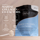Bend Beauty Poudre Collagène Marine Co-facteurs, sachet en poudre, soutient cheveux et ongles.
