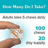 Benecol Soft Chews moment quotidien rapide, sans pilules ni poudre.