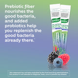 Équilibre digestif possible grâce au duo prébiotiques et probiotiques.