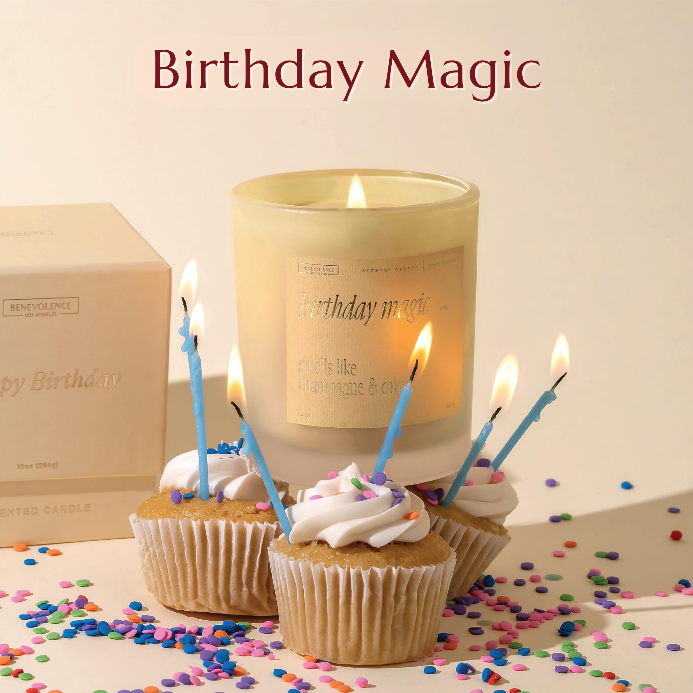 Ambiance lumineuse douce avec Bougie Anniversaire Magie de Benevolence LA