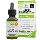 Gouttes chlorophylle Benevolent Nourishment, bouteille: potentiel détox et peau lumineuse.