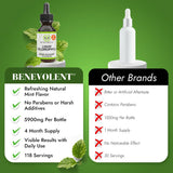 Gouttes chlorophylle Benevolent Nourishment, emballage: expérience menthe et fraîcheur en bouche.