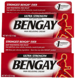 Bengay fort crème non grasse en tube, prête à l’emploi pour zones douloureuses après l’effort.