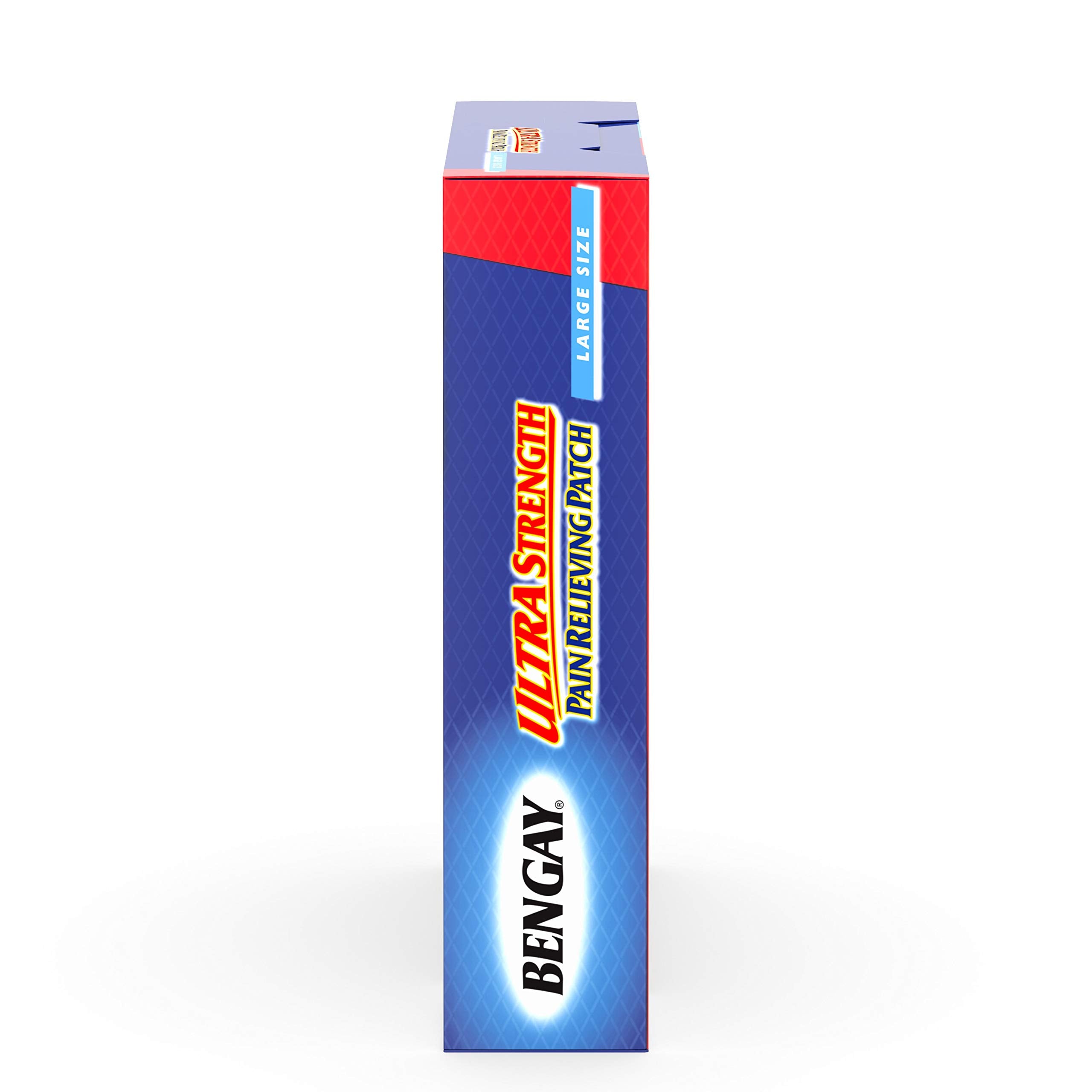 BENGAY patchs Ultra Forts Grand Format – notice d'utilisation incluse.