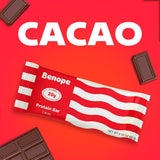 BENOPE barre protéinée cacao, diagramme nutritionnel clair facilitant un choix éclairé.