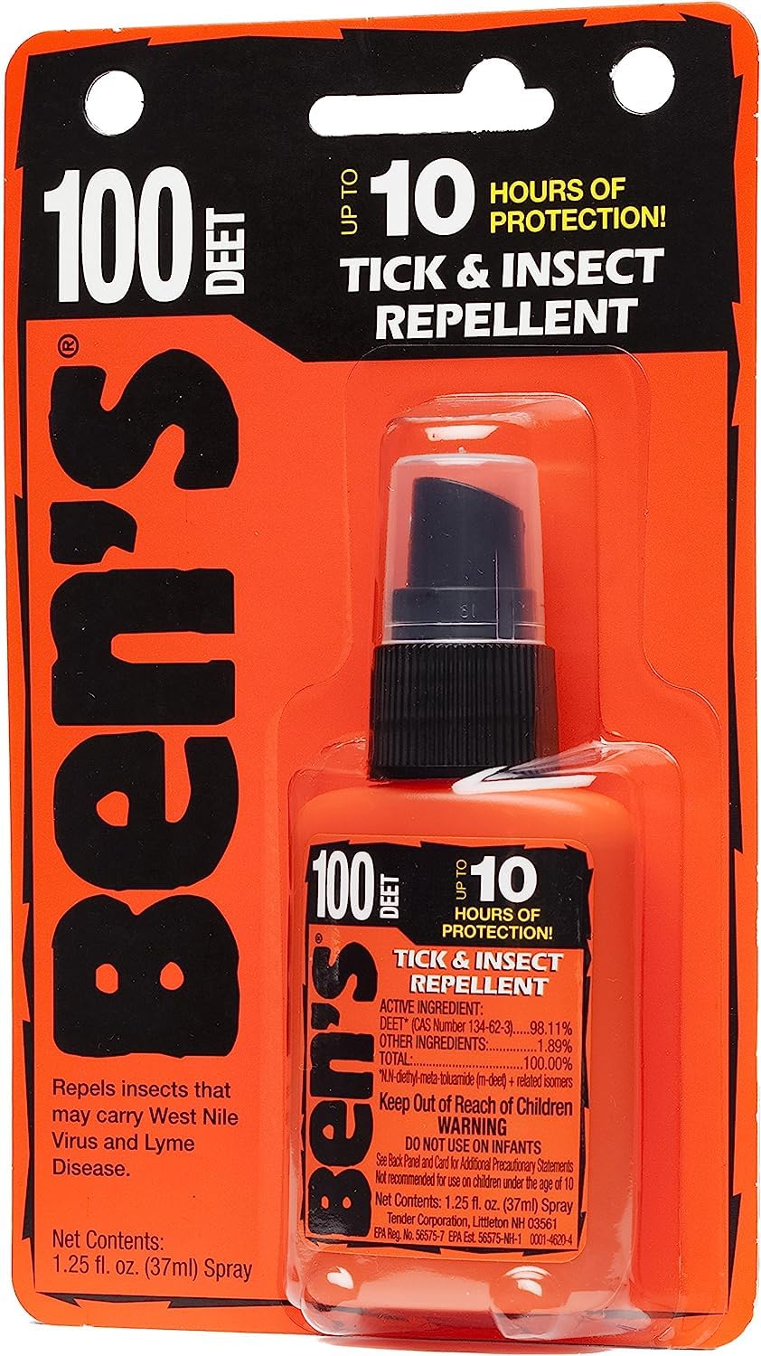 Ben's 100% DEET – protection de 10 heures par application.