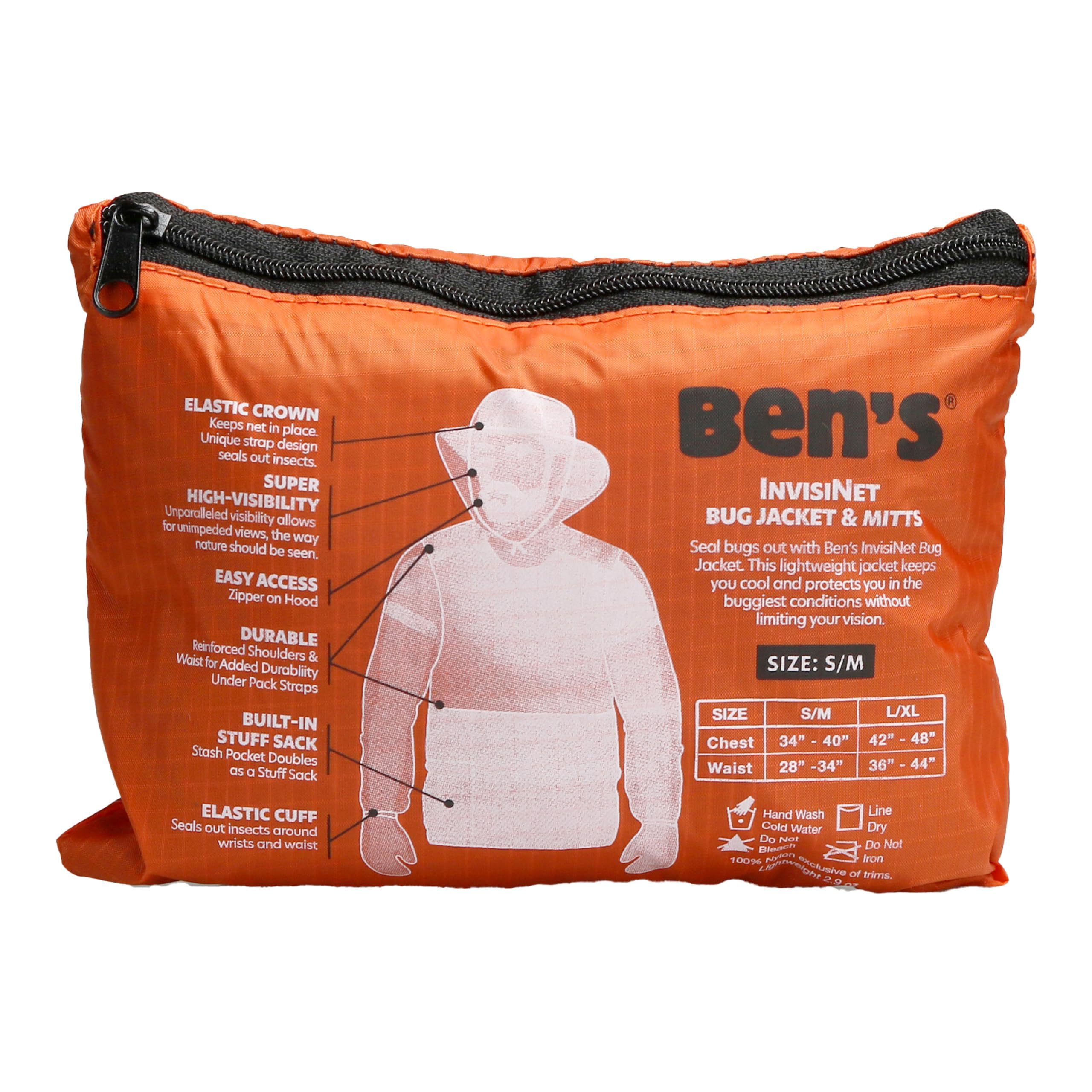 Ben's InvisiNet veste antimoustiques, capuche élastique, protection durable en extérieur.