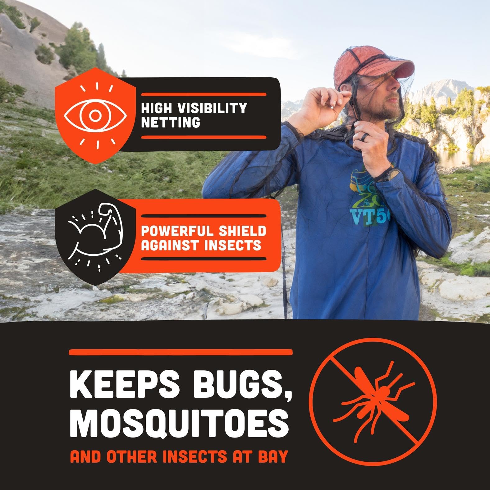 Ben's InvisiNet col zippé: protection modulable contre le vent.
