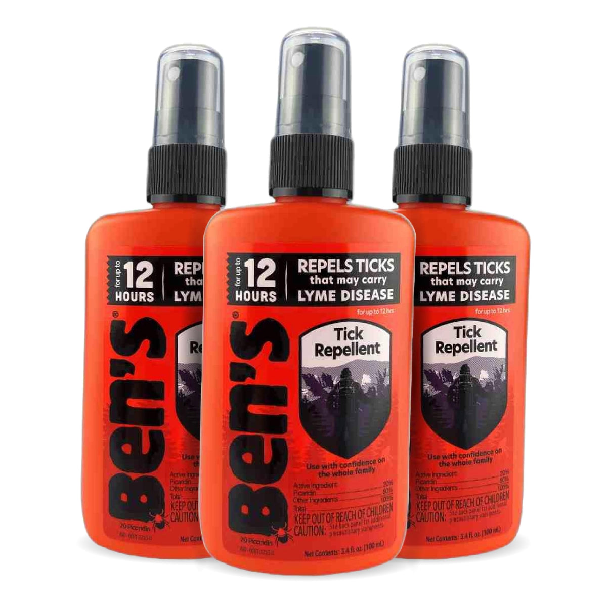 Ben's Tick Repellent, bouteille-pompe 3-4oz, protection durable en plein air.