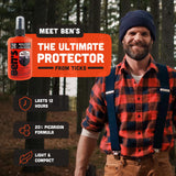 Ben's Tick Repellent, spray plein air, idéal pour les activités extérieures.