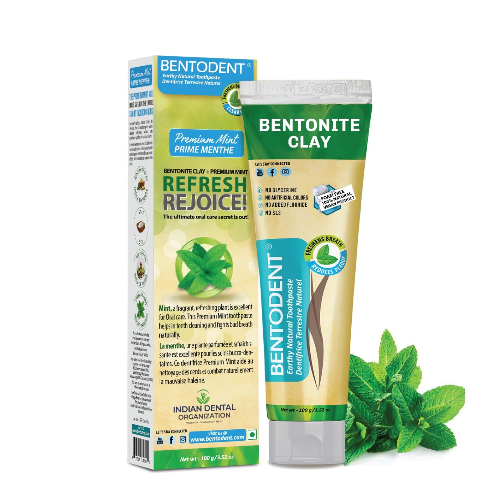 Bentodent dentifrice argile bentonite pâte reminéralisante, action naturelle sur l'hygiène buccale